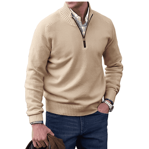 LUKE™ | ELEGANT CASHMERE SWEATER WITH ZIP