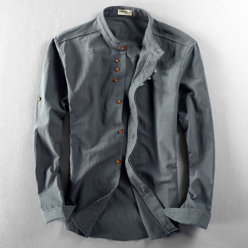 KAIDE | SHIRT WITH STAND-UP COLLAR