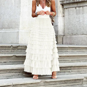 ASTRID | ELEGANT RUFFLE MAXI SKIRT